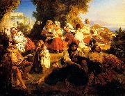 Franz Xaver Winterhalter Il dolce farniente Spain oil painting artist